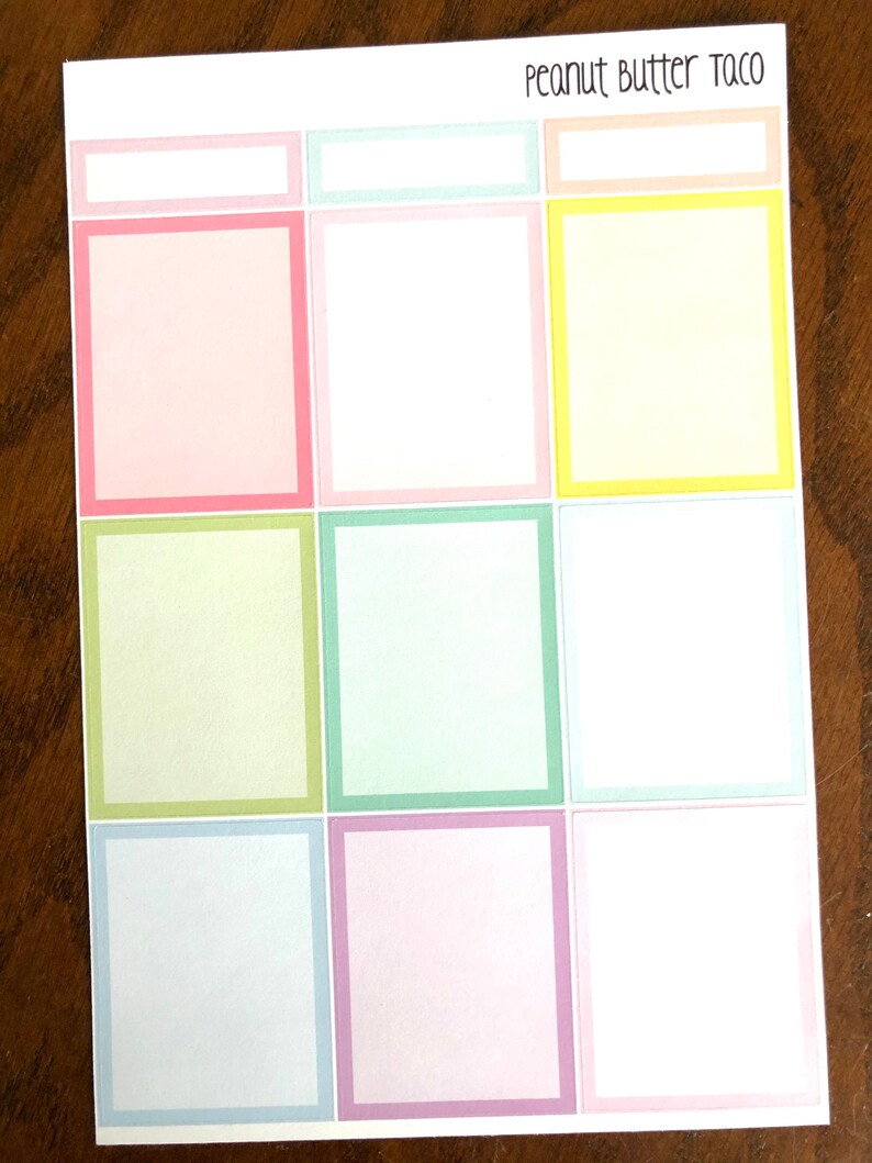 Full Boxes Planner Stickers Rainbow Pastel Glitter Full Box | Etsy
