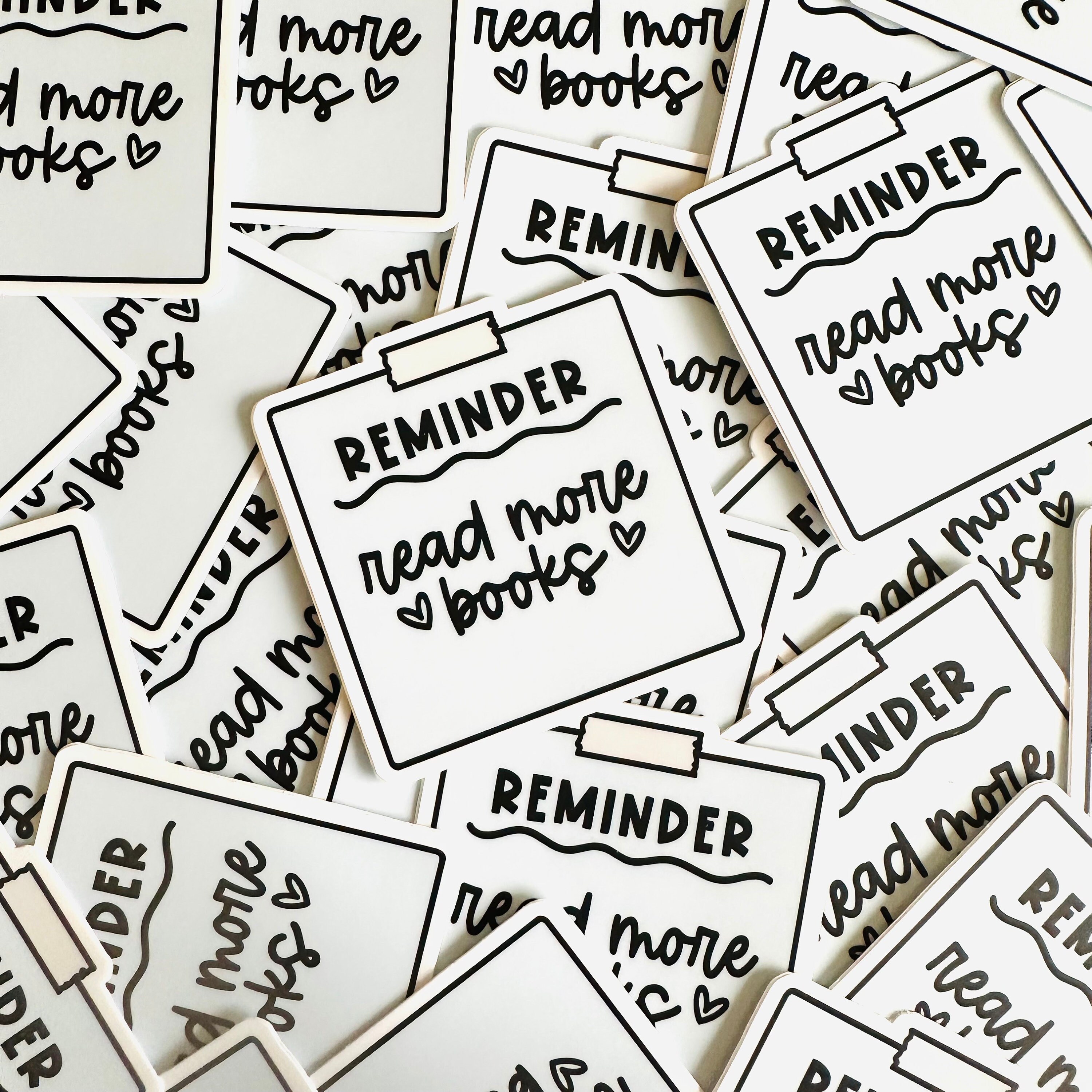 Read Beyond Sticker Reminder Read More Books Vinyl Sticker - Bookish Vinyl Decal - Laptop ...
