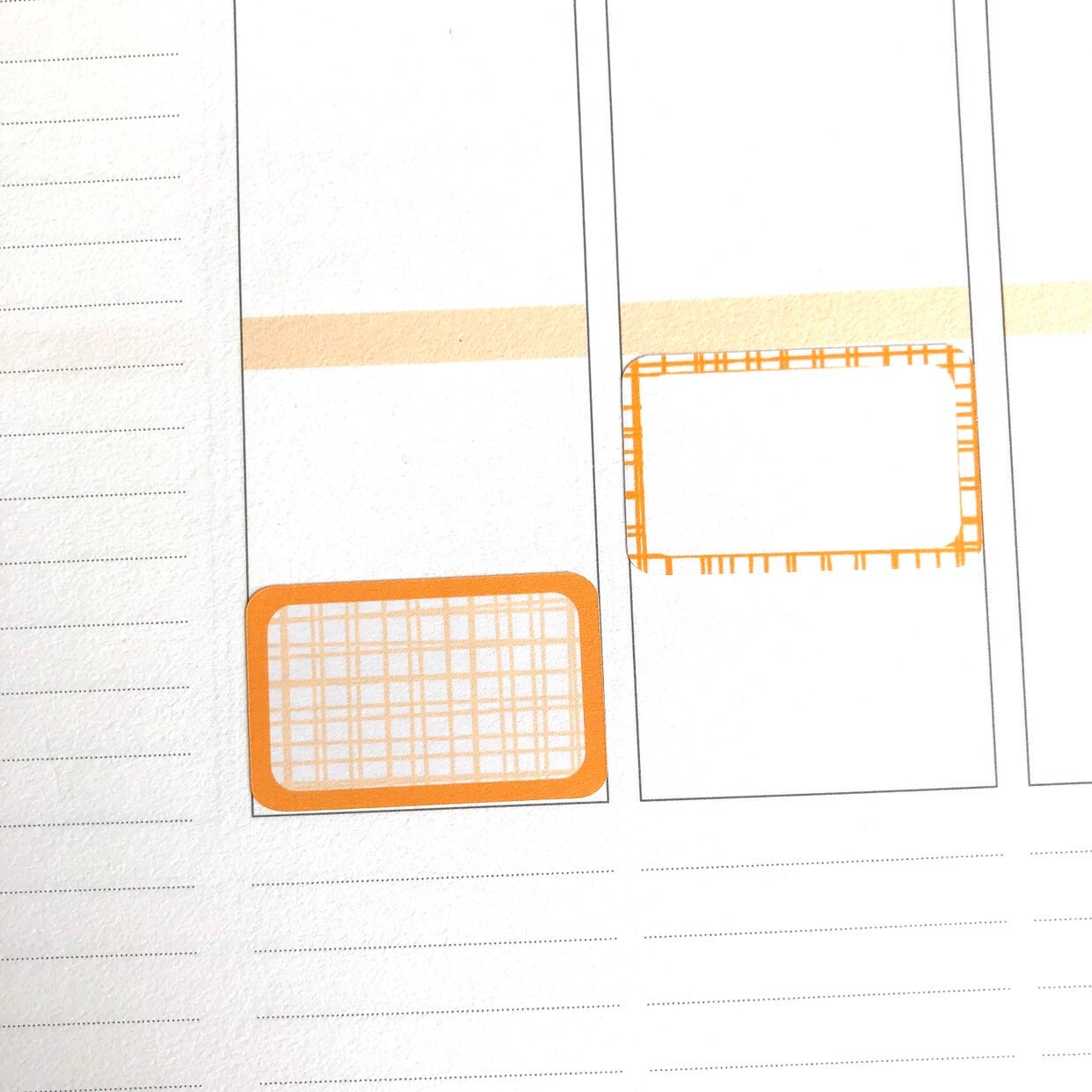 Crosshatch Rainbow Half Boxes - Half Box Planner Stickers - Half Boxes ...