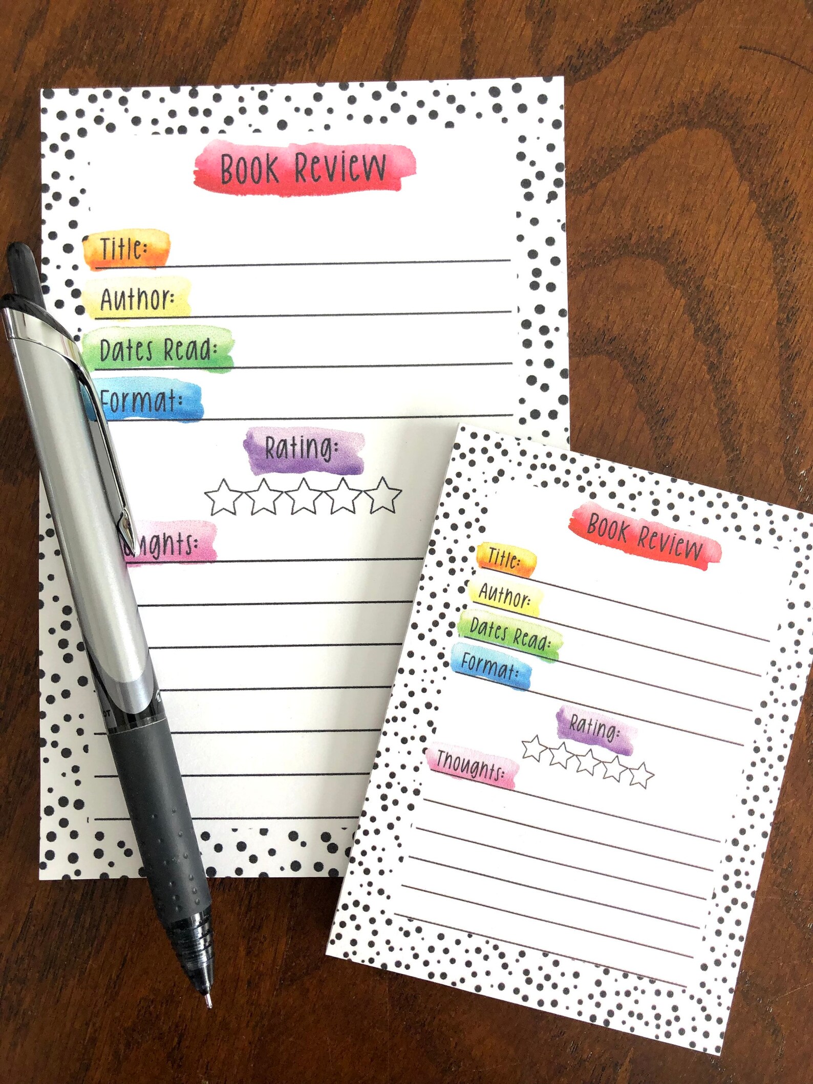 Book Review Sticky Notes - Star Rating - Reading Sticky Notes ...