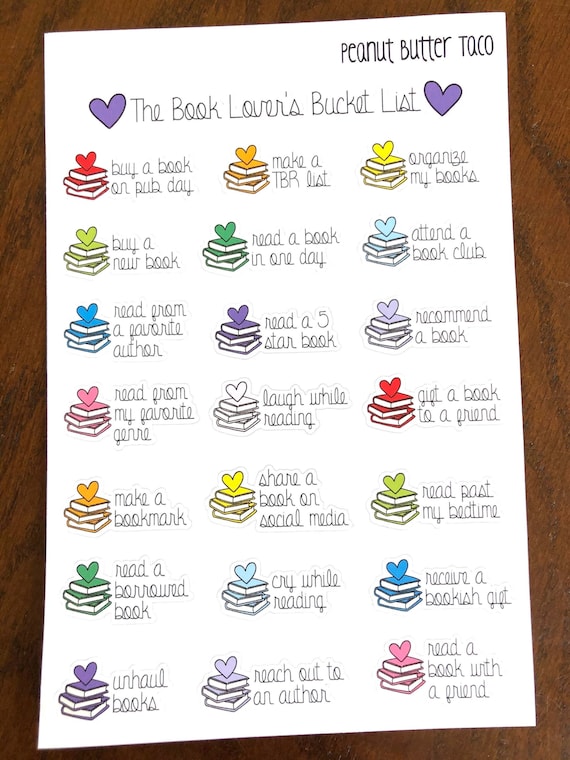 Book Reading Stickers  Free Printable Planner and Bullet Journal