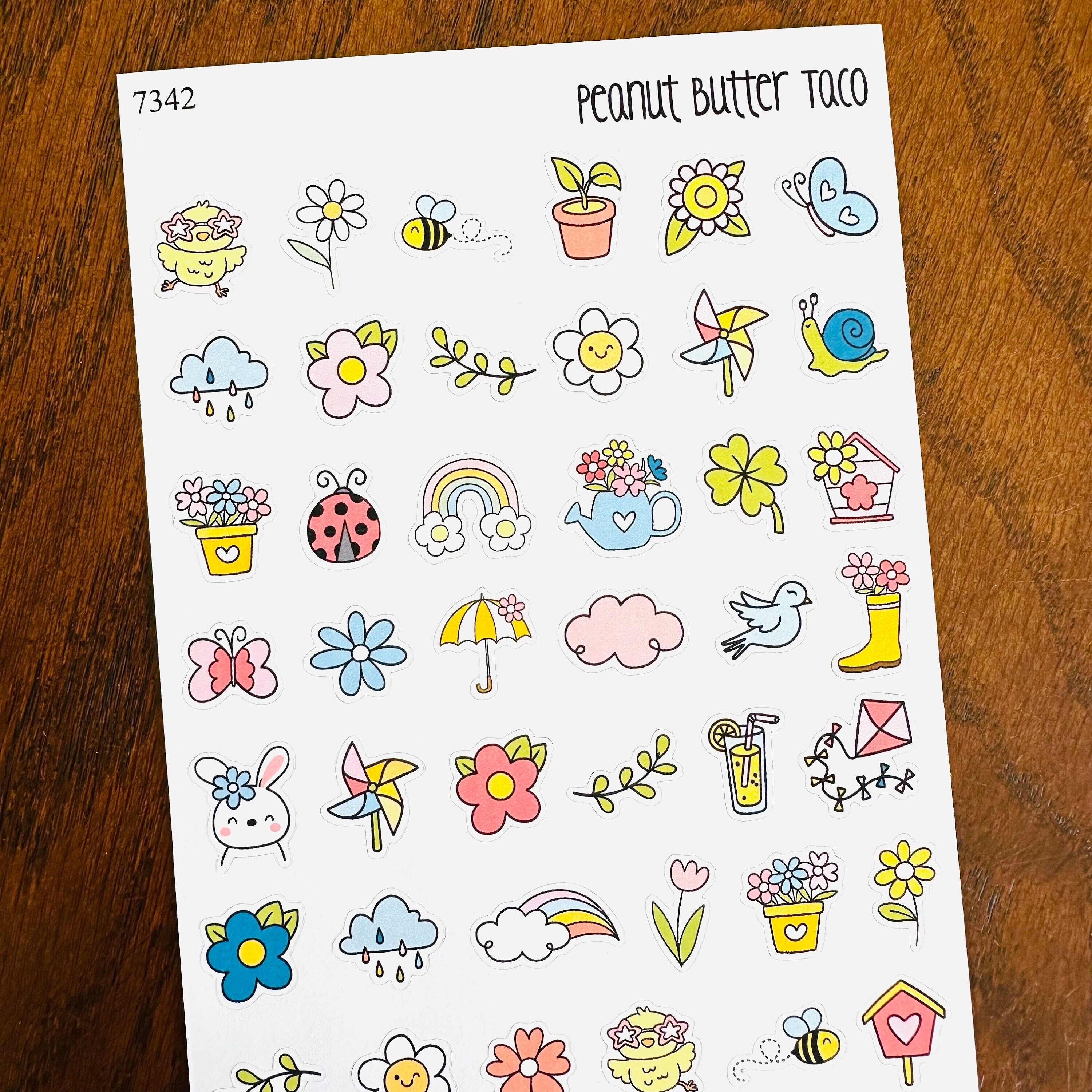 Spring Icons Planner Stickers - Spring Stickers - Flowers Stickers ...