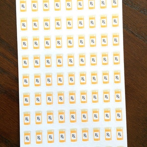 Prescription Planner Stickers - Medication Stickers - Medicine Planner Stickers - Pill Reminder Stickers - Pill Bottle Planner Stickers