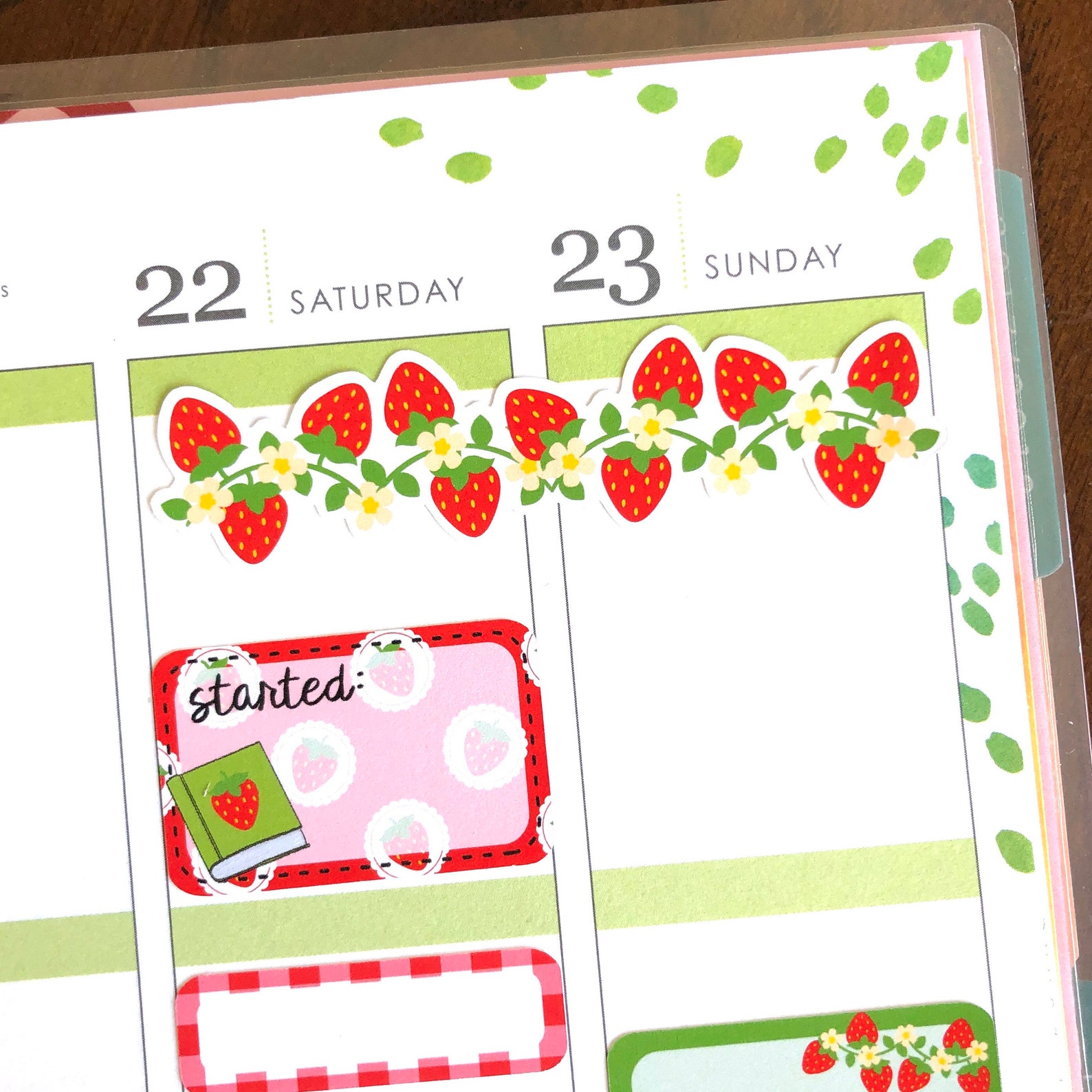 Bookish Strawberry Planner Stickers Strawberry Sampler Etsy