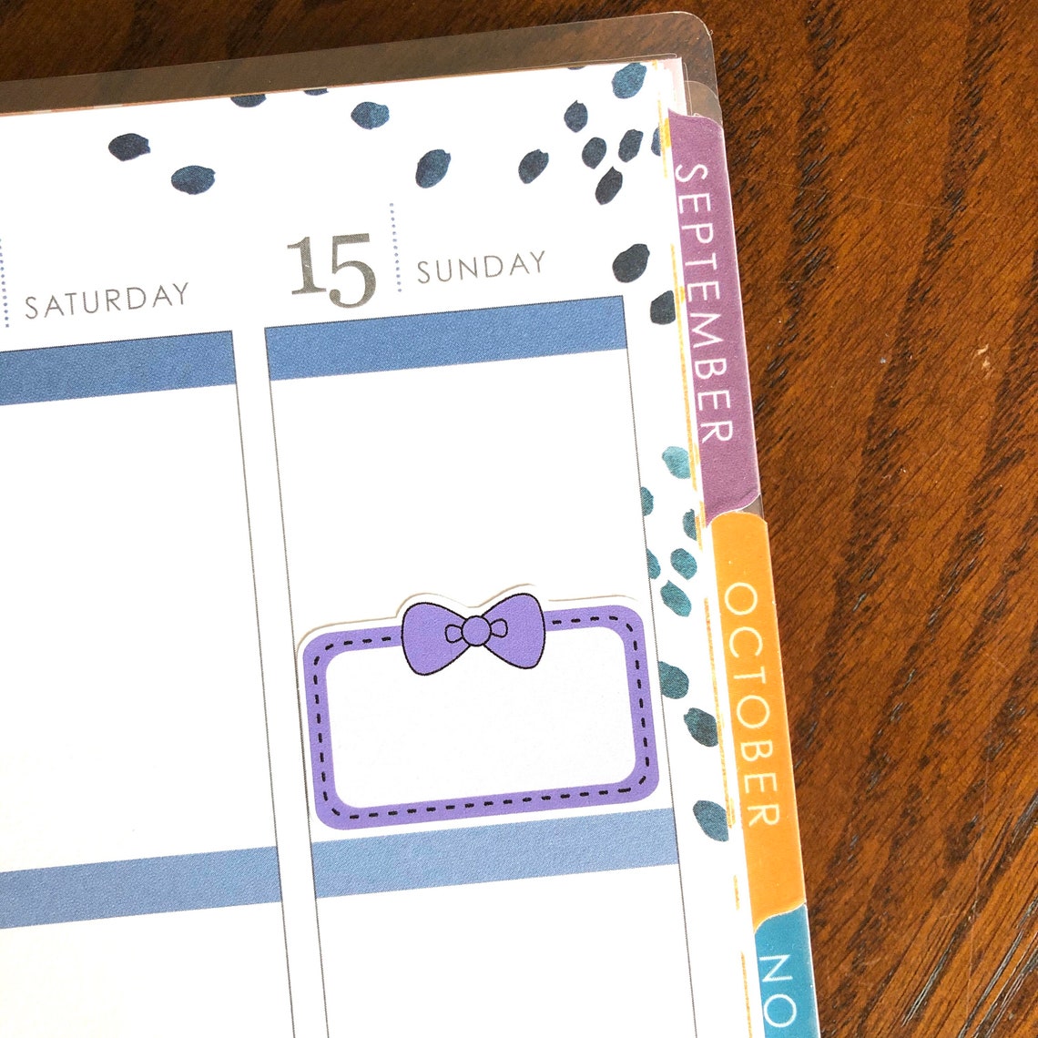 Stitched Bows Half Box Planner Stickers - Rainbow Half Boxes - Cute Box ...