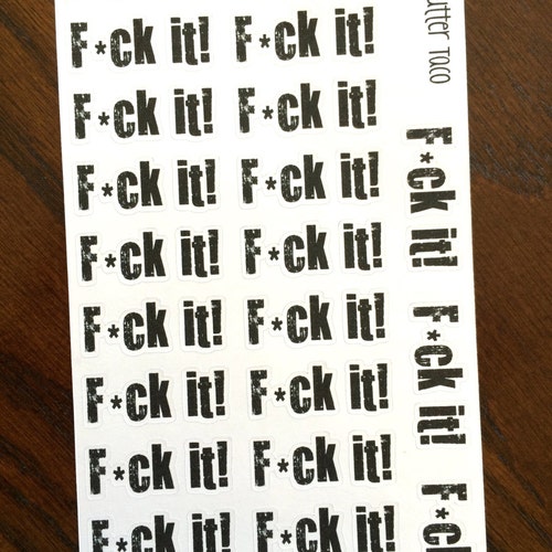 Fck It Text Planner Stickers Adulting Stickers Cuss - Etsy Fck It Text Planner Stickers Adulting Stickers Cuss - Etsy