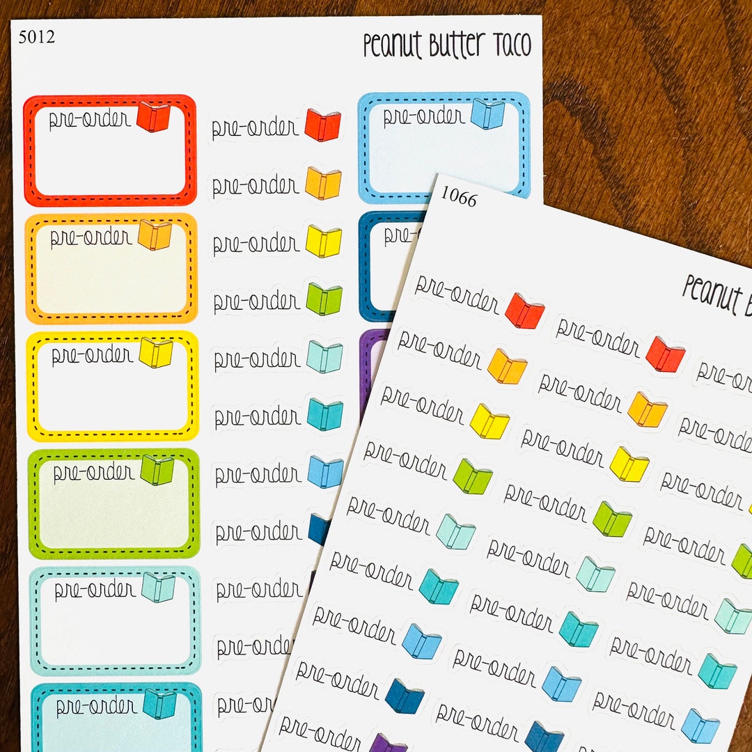 Pre Read Sticker Pre-order Reading Planner Stickers - Bookish Stickers - Book Planner ...