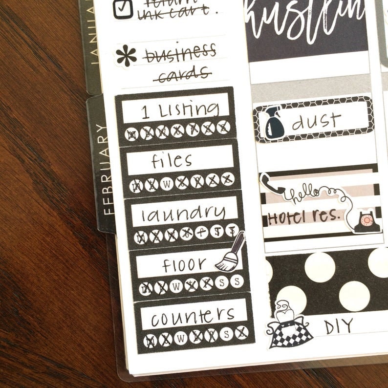 Single Habit Trackers Planner Stickers - Routine Stickers - Habit ...