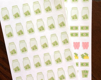 BLANK Savings Challenge Planner Stickers - 52 Week Money Challenge Calendar Stickers - Budget Stickers - Weekly Saving Planner Stickers