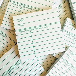 Bibliotheksausweis Sticky Notes - Lese Sticky Notes - Bücherwurm Geschenk - Bücherwurm Sticky Notes - Bücher Schreibwaren - Bücherwurm Notizblock - Paper Pad