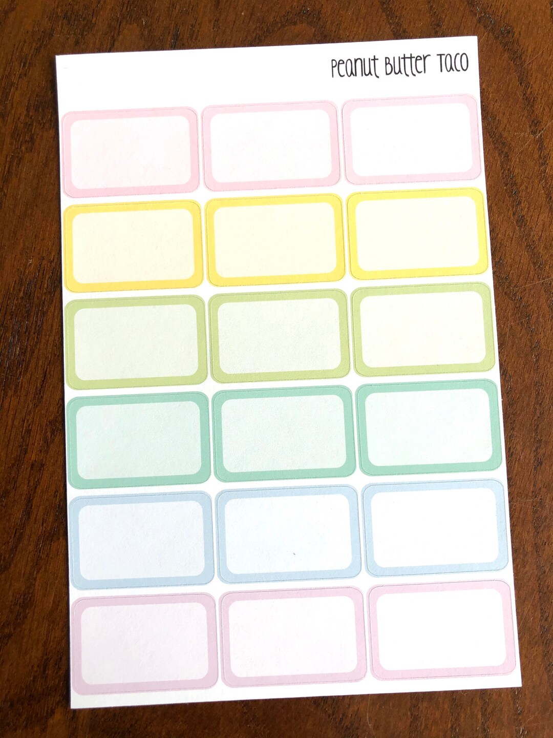Pastel Half Boxes Planner Stickers - Half Box Planner Stickers - Pastel ...