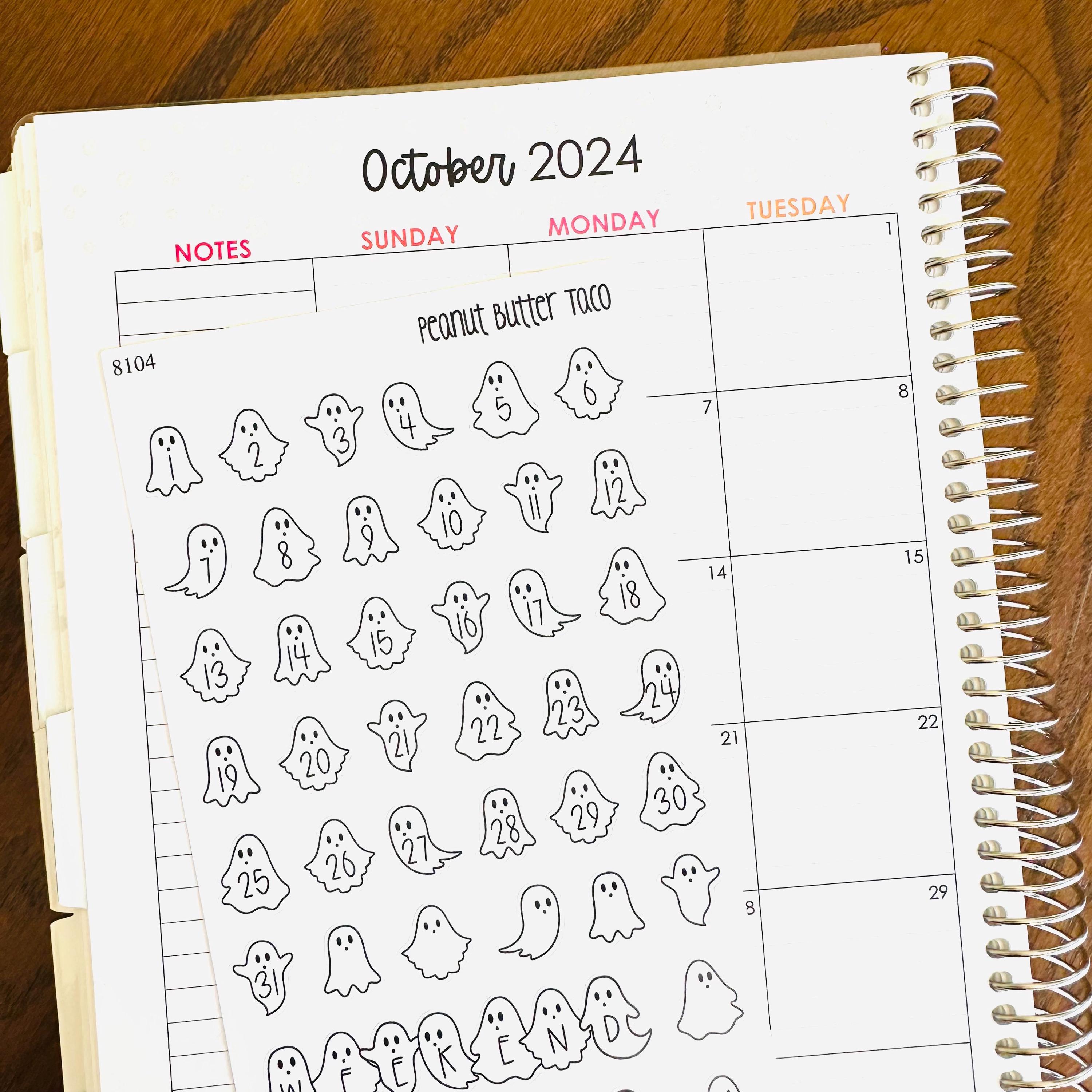Number Stickers for Planners