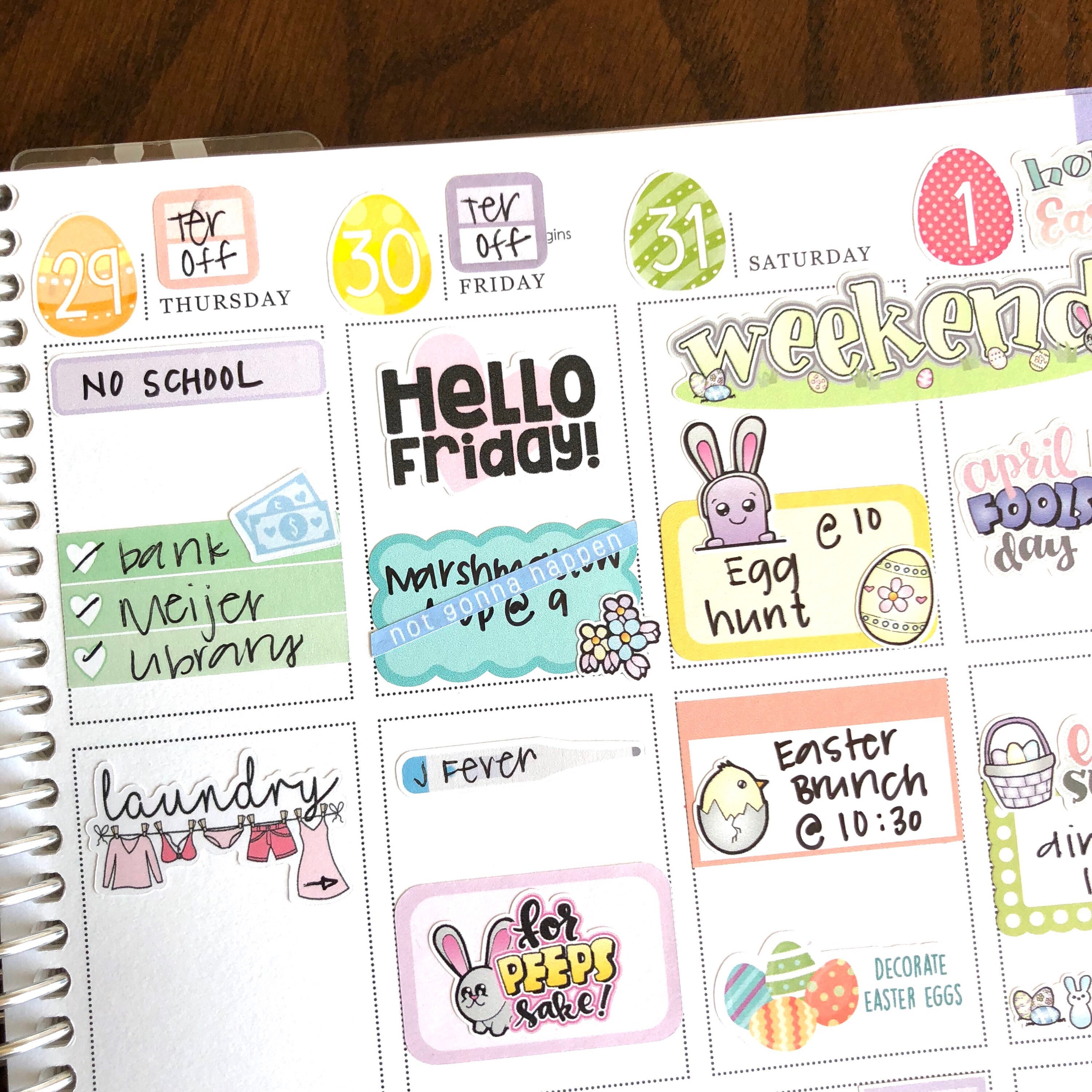 Tiny Rainbow Date Stickers - Small Number Planner Stickers - Calendar  Stickers - Monthly Dates Stickers - Monthly View Stickers - Date Dots