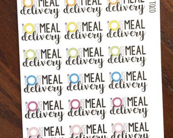 Meal Delivery Planner Stickers - Meal Delivery Service Stickers - Dinner Kit Stickers - Meal Planning Stickers - Dinner Planner Stickers