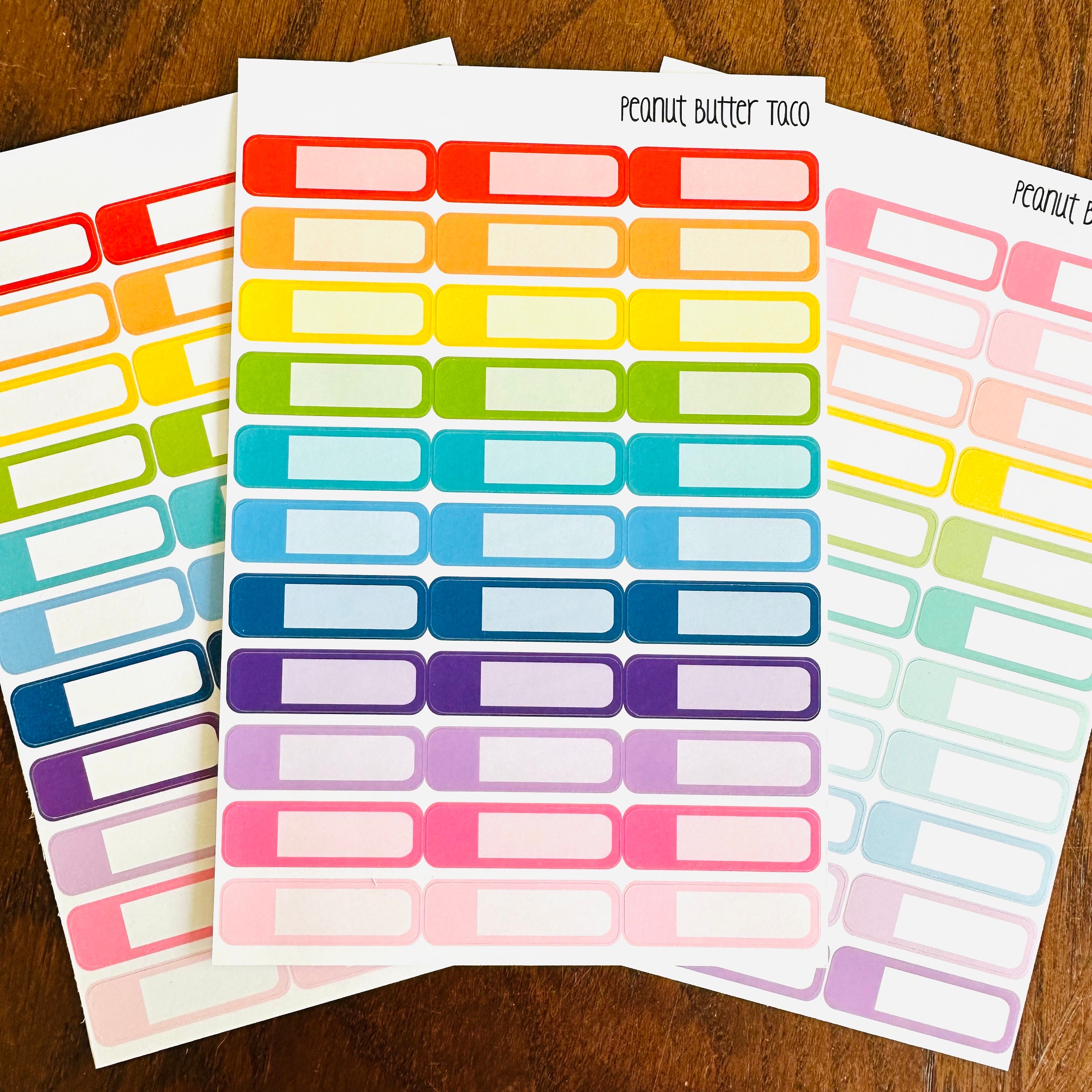 Appointment Quarter Box Planner Stickers - Rainbow or Pastel Quarter ...