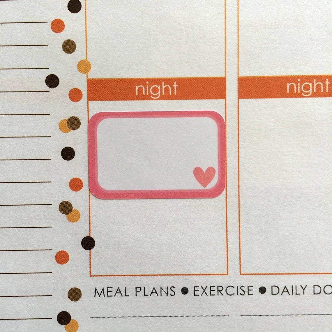 Rainbow Hearts Half Boxes - Stitched Half Boxes Planner Stickers ...