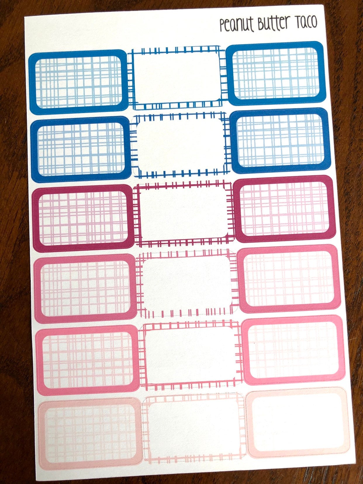 Crosshatch Rainbow Half Boxes - Half Box Planner Stickers - Half Boxes ...