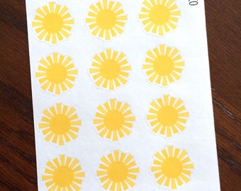 Large Sunshine Stickers - Sun Planner Stickers - Sunshine Planner Stickers - Summer Planner Stickers - Summer Stickers - Calendar Stickers
