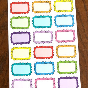 Scallop Half Boxes - Rainbow or Pastel - Scalloped Doodle Planner ...