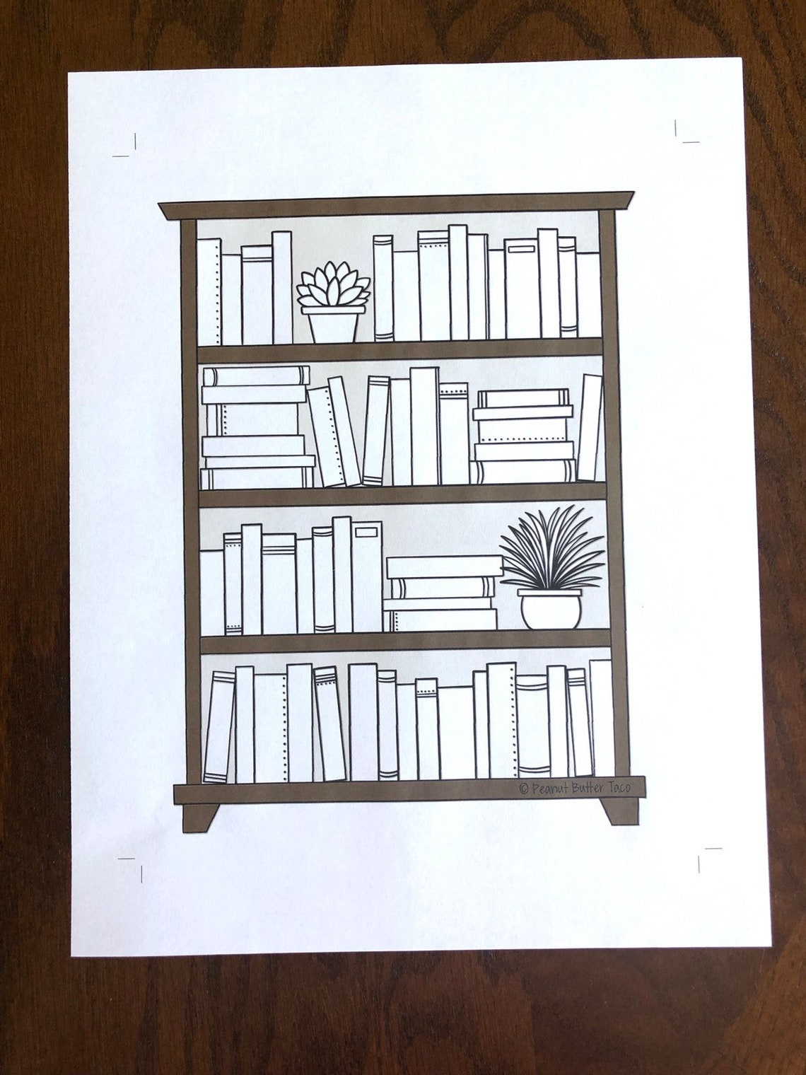 PRINTABLE Two Bookshelves Reading Planner Bookshelf - Etsy