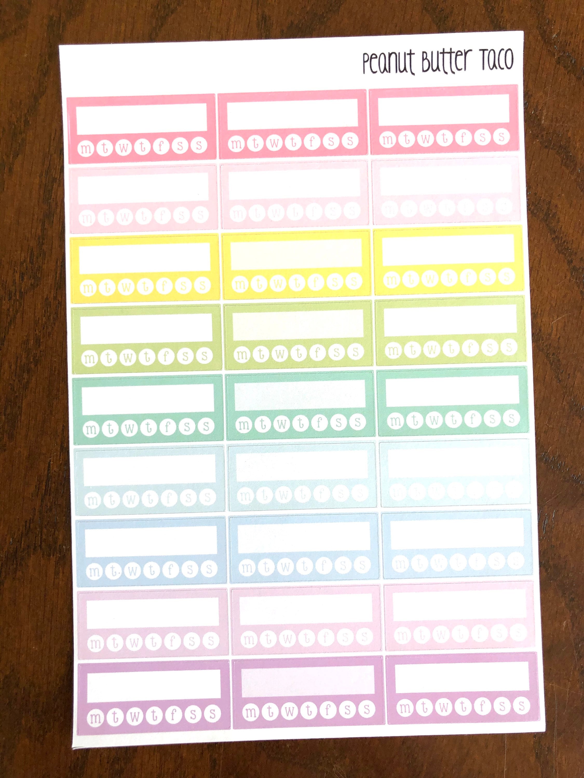 Single Habit Trackers Planner Stickers - Routine Stickers - Habit ...