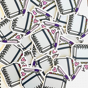 Planner Vinyl Sticker - Planner Lover Sticker- Coiled Planner with Tabs - Planner Stickers - Notebook Sticker - Vinyl Stickers