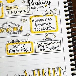 Reading Event Planner Stickers - Author Event - Bookish Event - Library ...