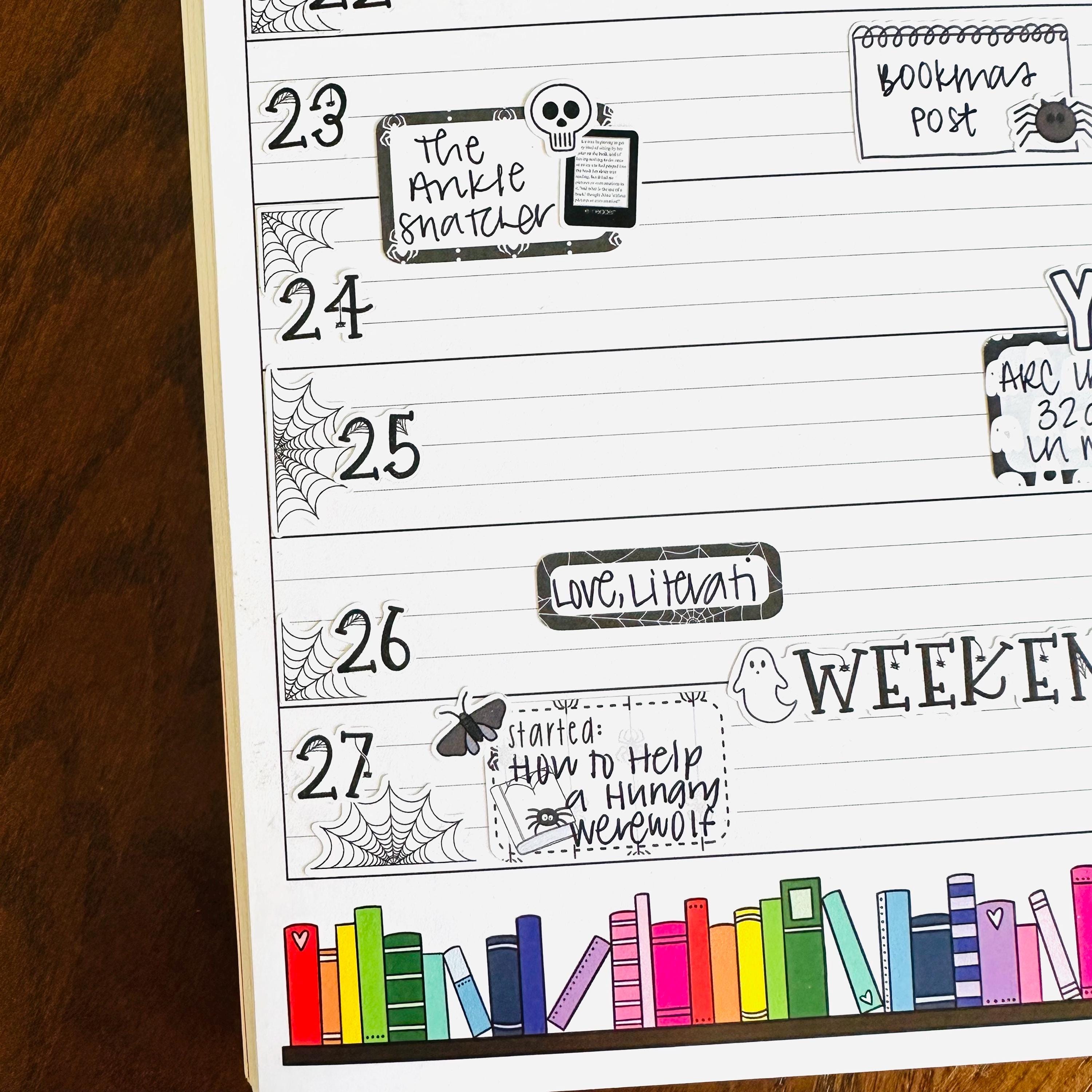 Spiderweb Number Stickers - Spider Date Planner Stickers - October ...