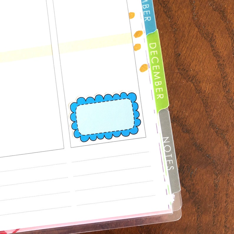 Scallop Half Boxes - Rainbow or Pastel - Scalloped Doodle Planner ...