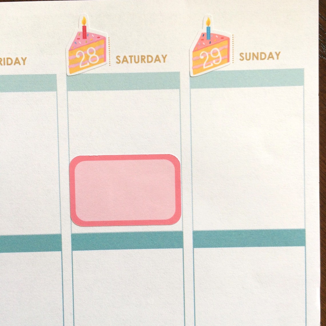 Rainbow Half Box Planner Stickers - Rainbow Half Boxes - Matte Box ...