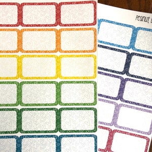 Heart Doodle Rainbow Half Boxes - Planner Stickers - Doodle Stickers ...