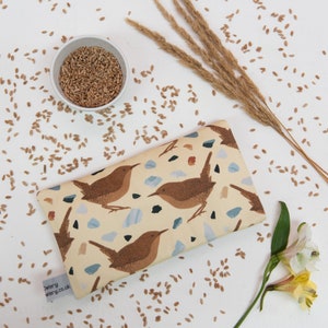 Wren Wheat Pack, wheat bag, heat pack, microwavable, cold pack, freezable, cool pack, organic wheat, pain relief, eye pillow, unscented