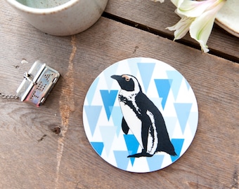 African penguin Coaster - animal coaster - new home gift - set of coasters - coaster set - nature coaster - wildlife coaster - illustrated