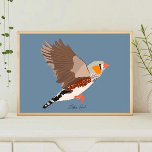 A4 Zebra Finch Print
