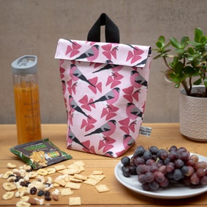 Lunchbag mit Dompfaff und wiederverwendbare Lunchbag für Erwachsene und Kinder