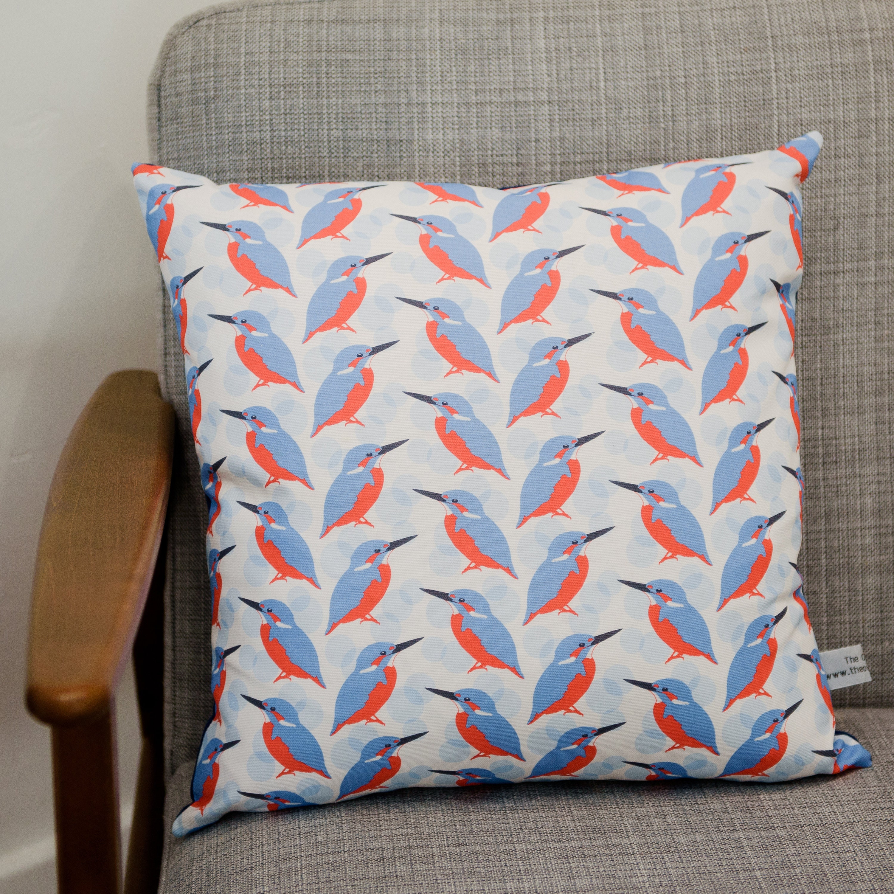 bird print cushion