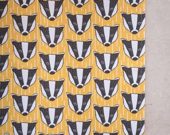 Badger Print katoen Boor - stof per meter - stof halve meter - katoen - ambacht - exclusief - interieurs - kinderen - patroon