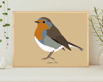 A4 European Robin Print
