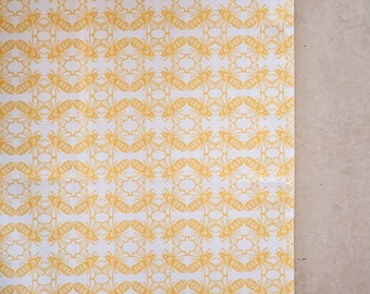 Geometric Bee Print Cotton Drill Fabric – Craft & Interior Projects