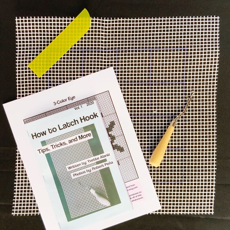 Cow Print Latch Hook Kit Bring Your Own Yarn Latch Hook Kit Etsy