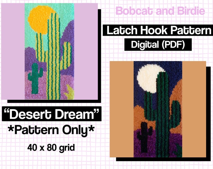 Digital Download! 40x80 - Desert Dream Latch Hook Pattern (PDF ...