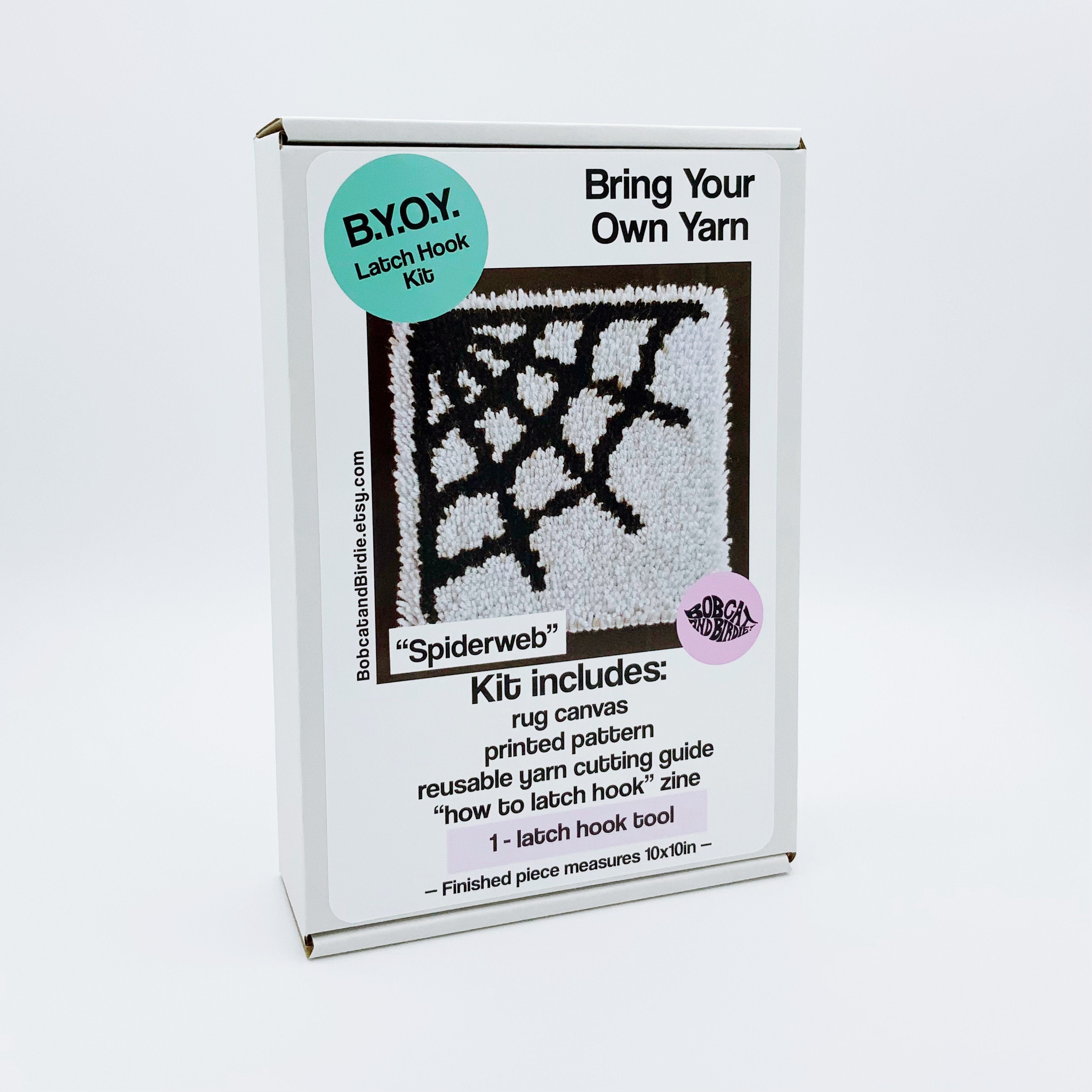 Spiderweb Web Latch Hook Kit Bring Your Own Yarn Latch Hook Kit