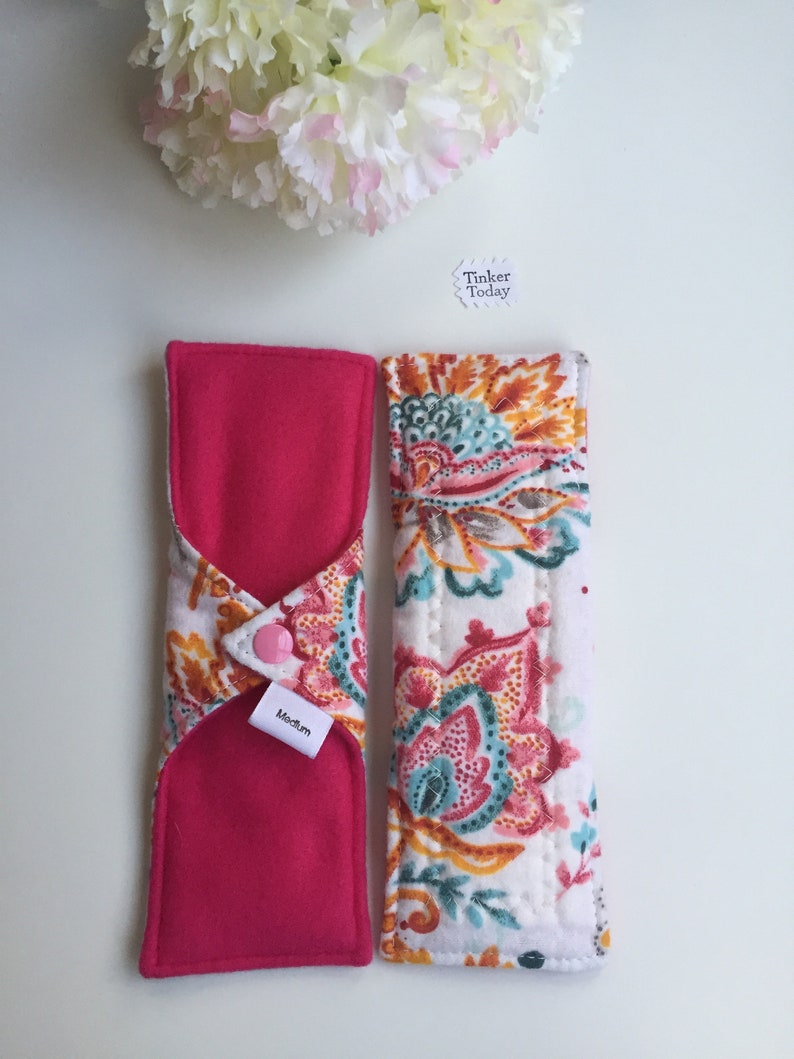 Reusable Cloth Pad Paisley Flowers