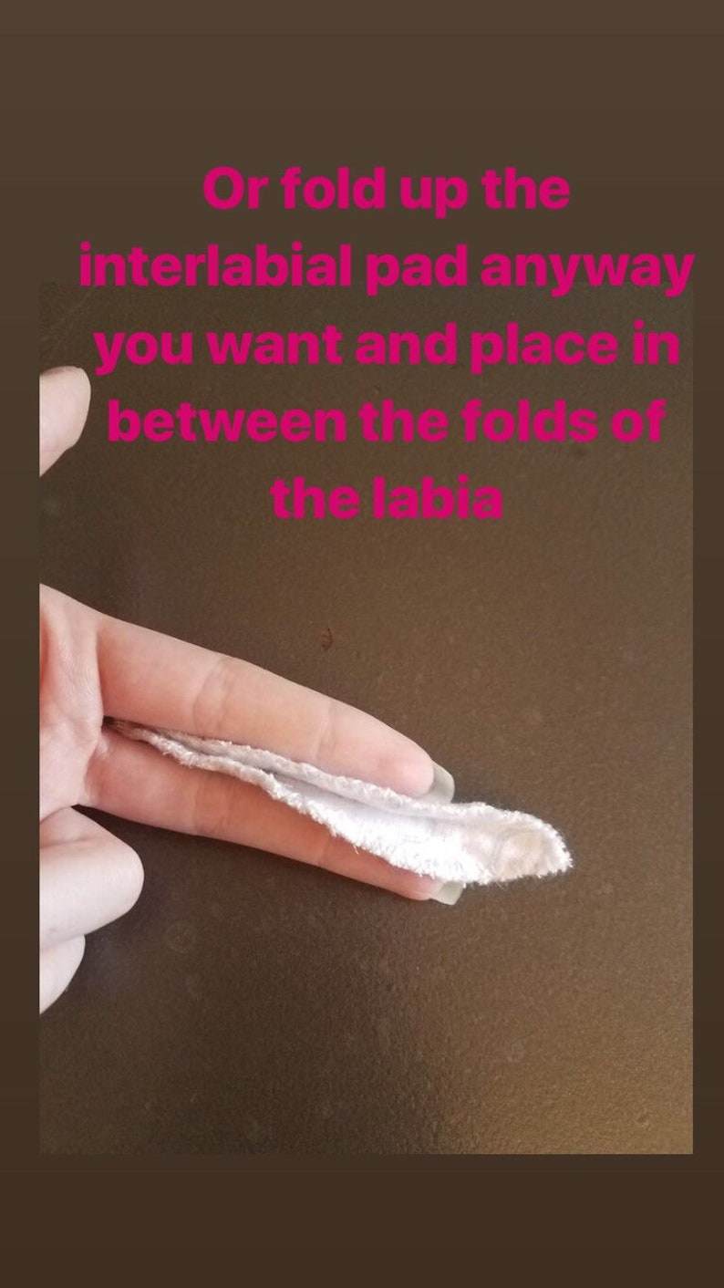 Reusable Interlabial Pad Arrows