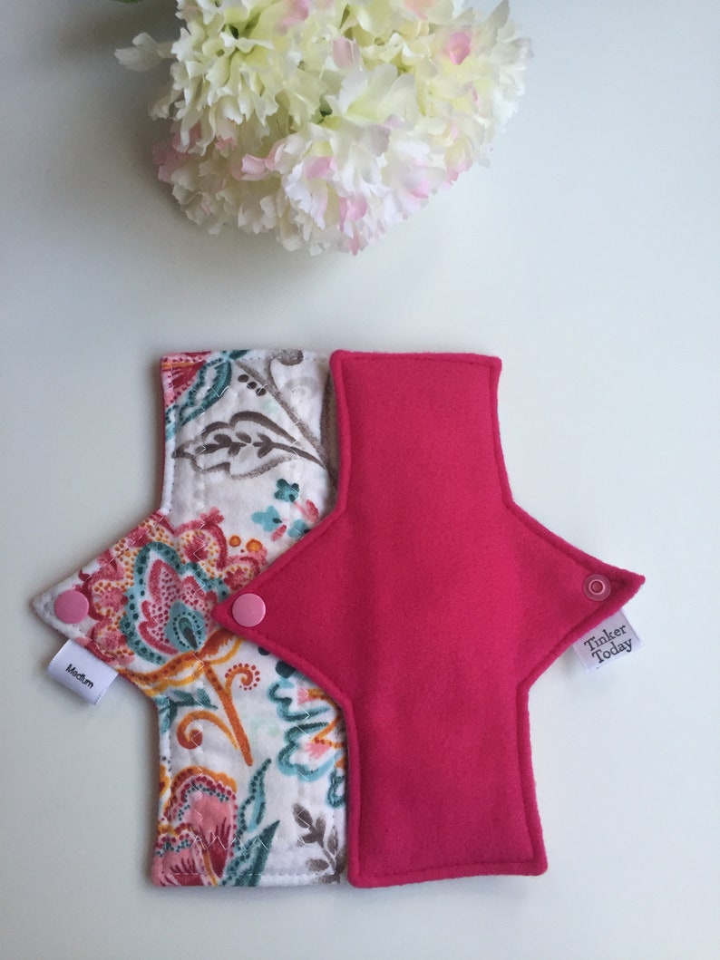 Reusable Cloth Pad Paisley Flowers
