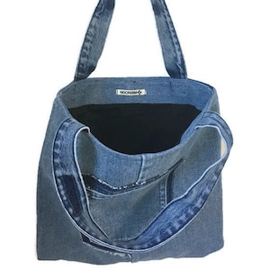 Upcycled Lee Denim Tote Bag - Etsy