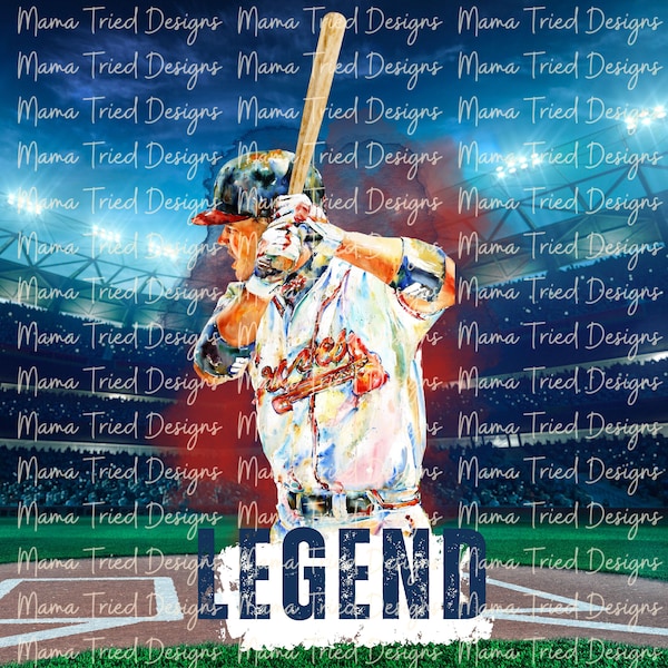 Legende Chipper Jones Aquarell PNG