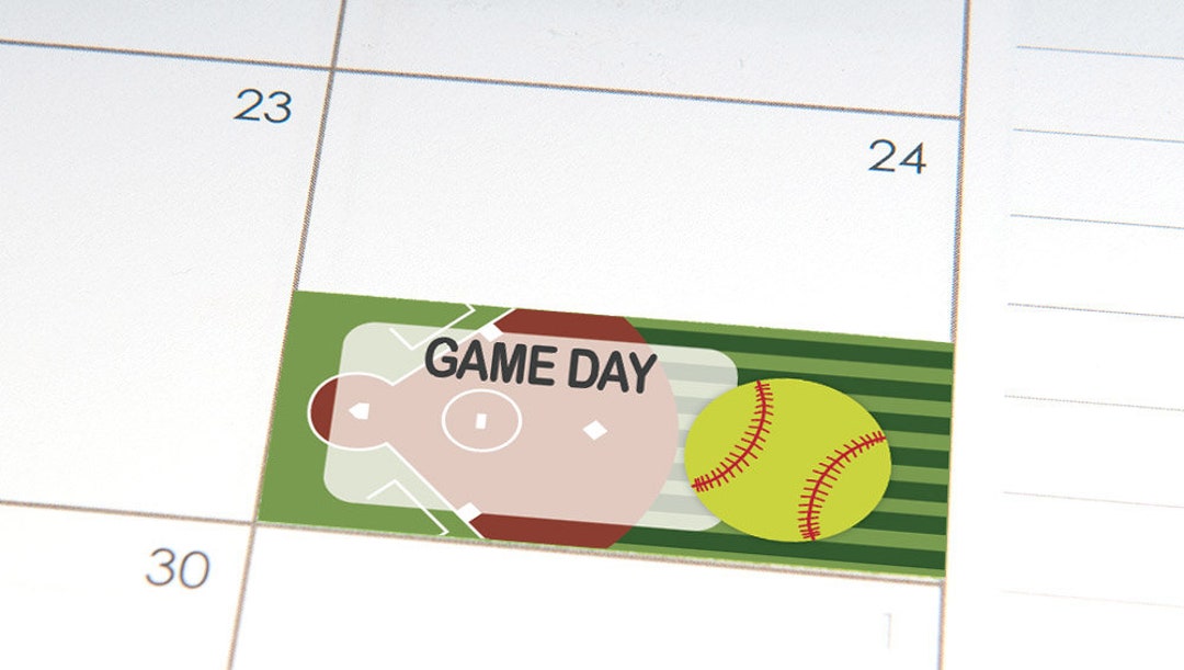 PRINTABLE Softball Game Day Planner Stickers Month Layout Etsy
