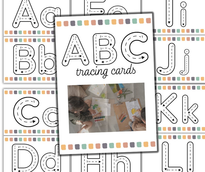 Printable Traceable Letters for Lettering Practice Digital Download PDF