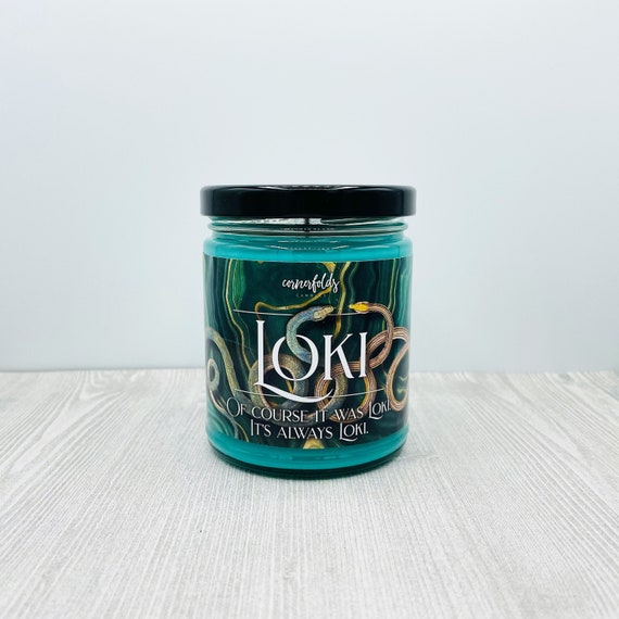 Loki Candle Norse Mythology Inspired Scented Soy Candle Etsy